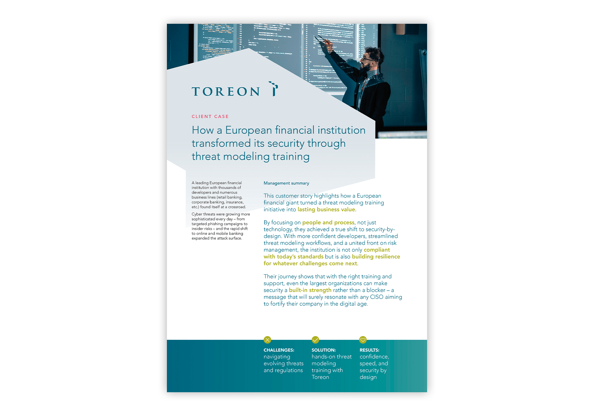 Single mockup case finance