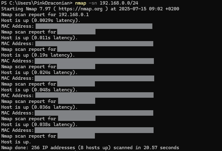 Flashing Your Lights: CVE-2025-7202 1 Performing a ping-sweep using nmap