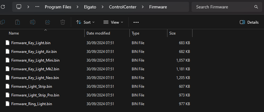 The Elgato Key Light firmware
