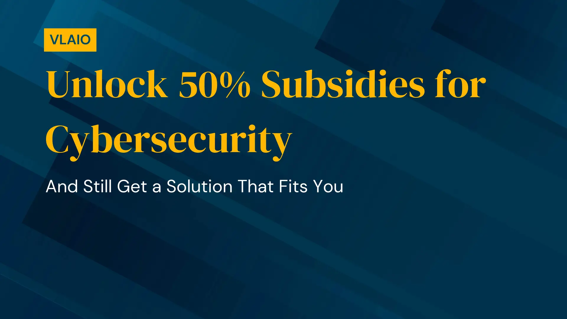 Unlock 50% Subsidies for Cybersecurity – And Still Get a Solution That Fits You