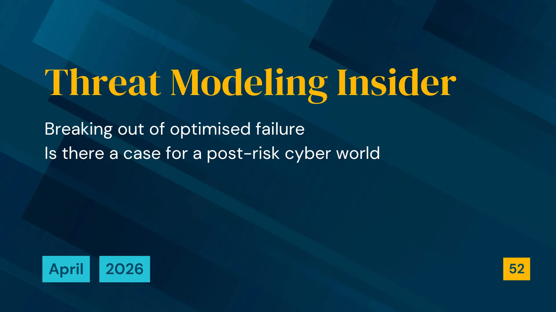 Threat Modeling Insider – April 2026