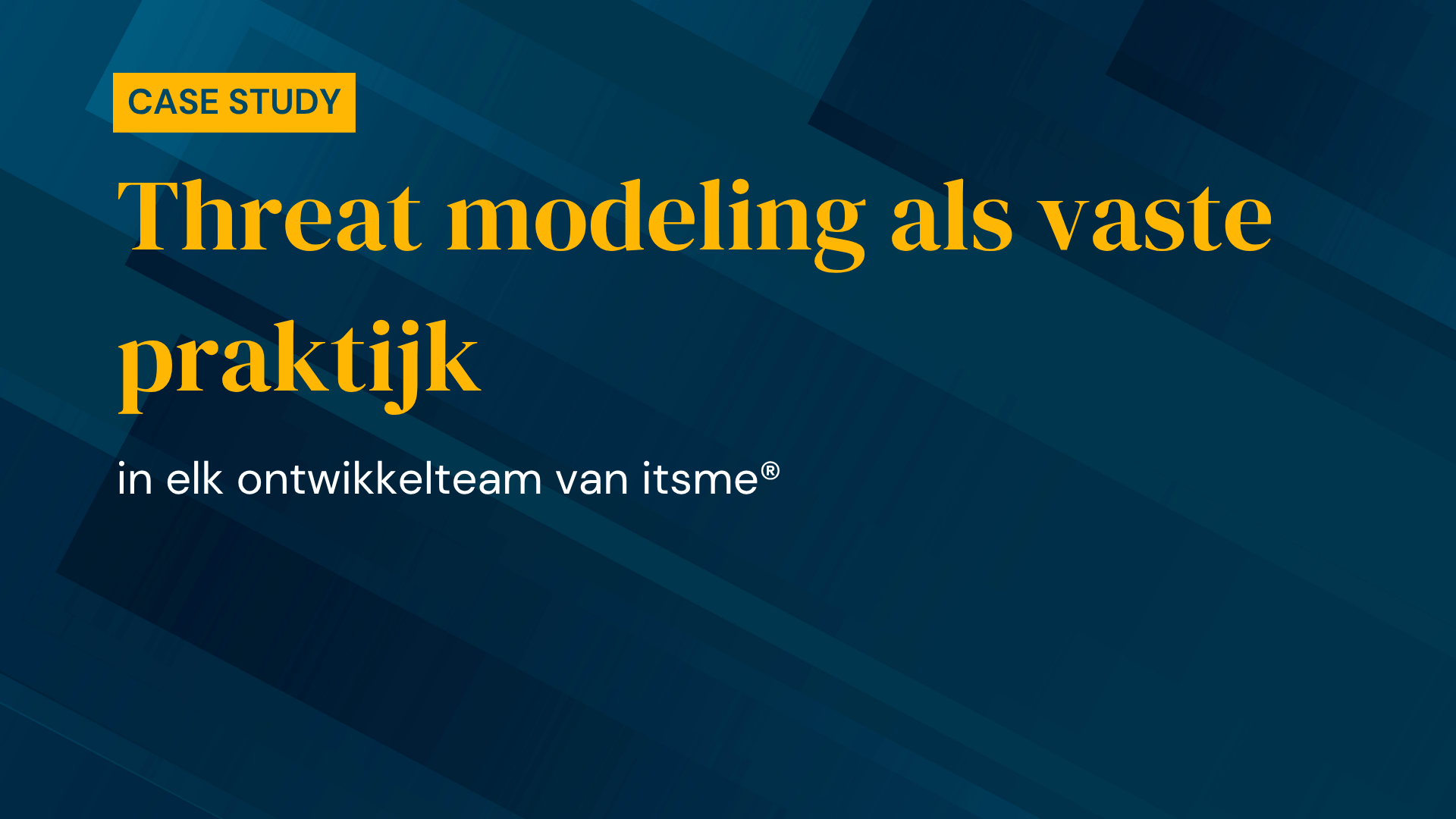 Threat modeling als vaste praktijk in elk ontwikkelteam van itsme®