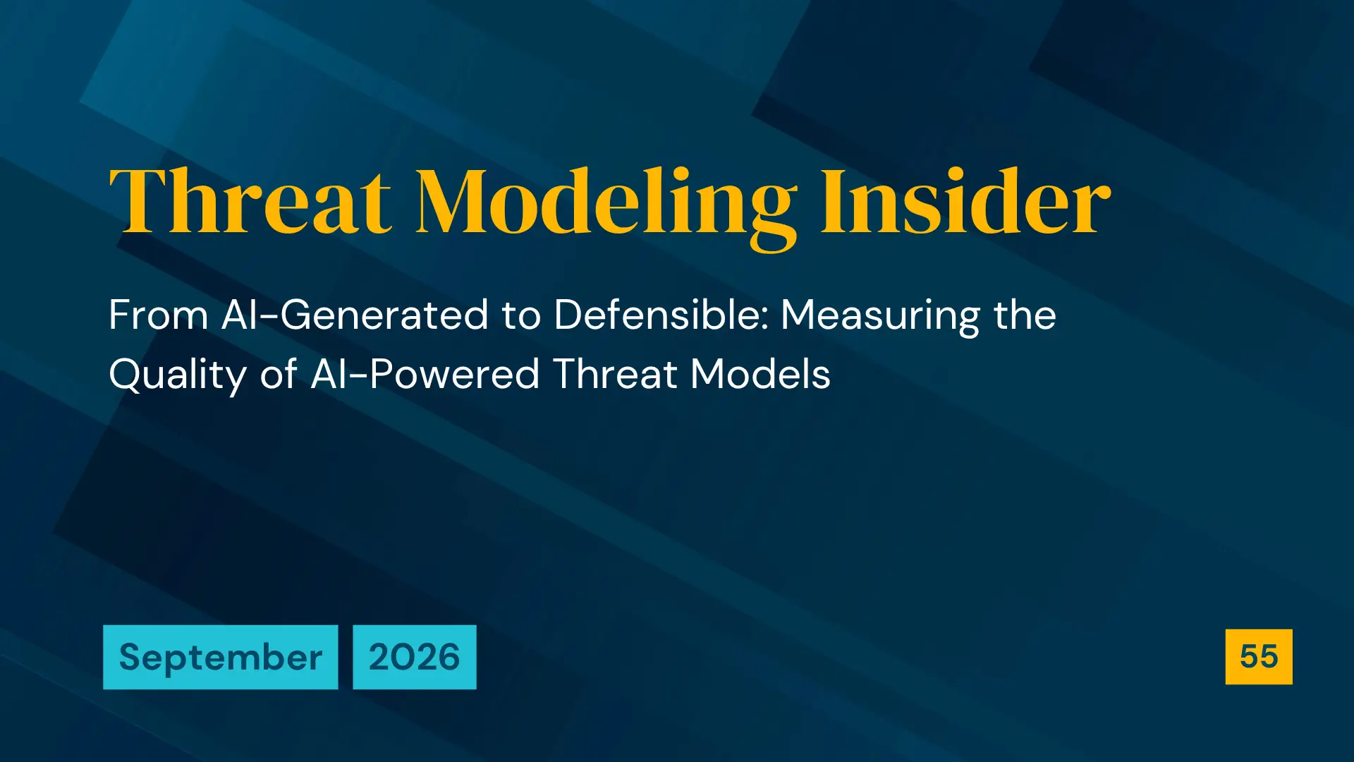 Threat Modeling Insider – September 2026